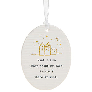 Thoughtful Words Oval Plaque Home