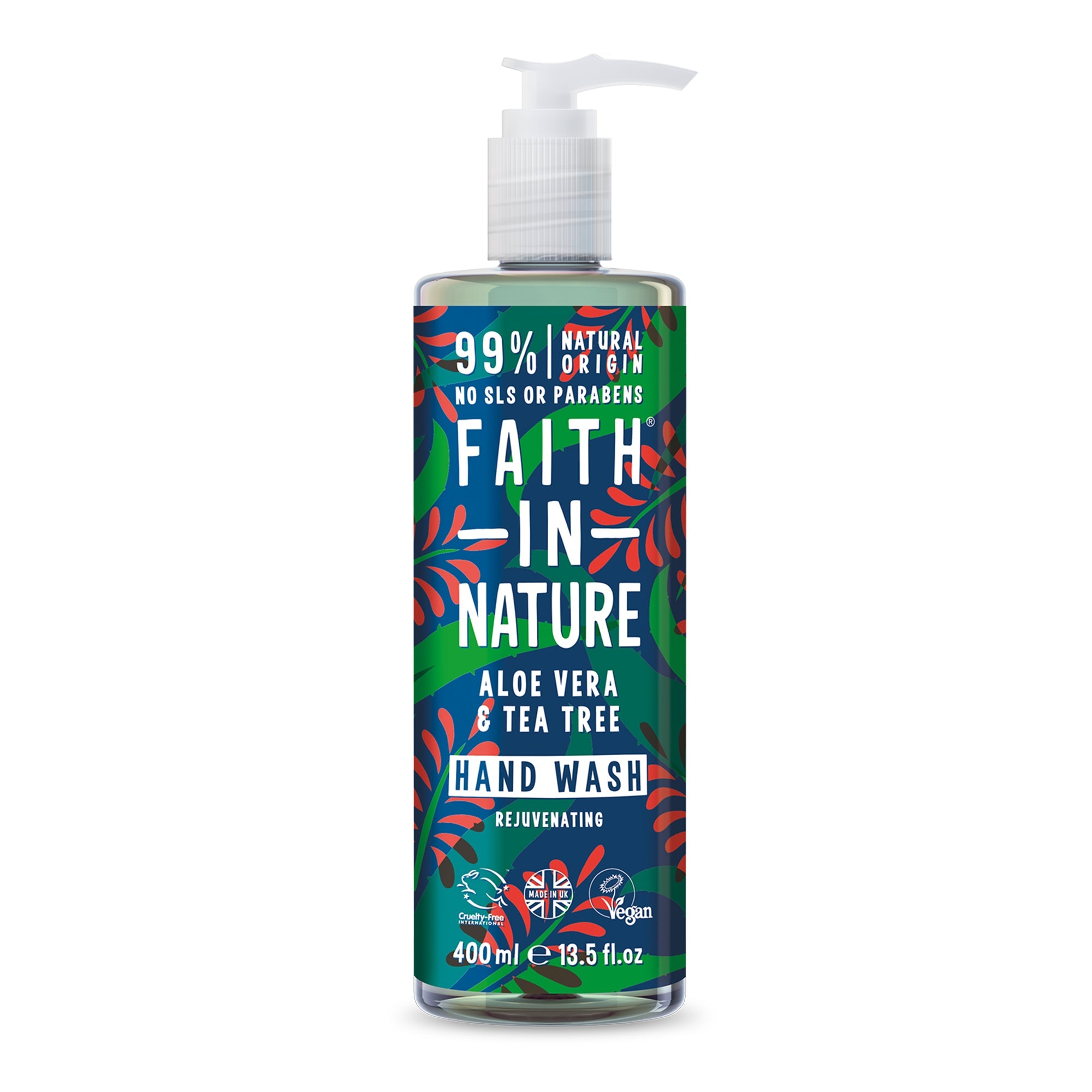 Faith in Nature Hand Wash 400ml - Aloe Vera & Tea Tree