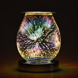 This Butterfly Wax Melt Burner features touch technology, giving you three different light/heat levels to allow you to create your desired atmosphere. When turned on it will illuminate a stunning design of beautiful 3D fireworks, lighting up your room with colours.