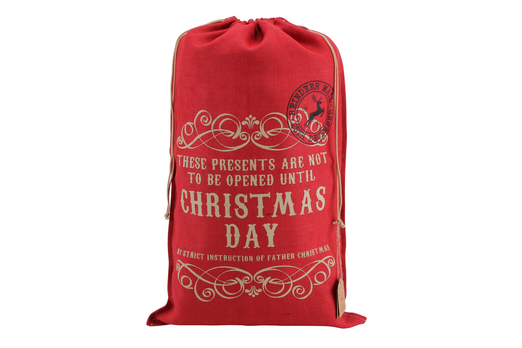 Red Hessian Christmas Gift Sack