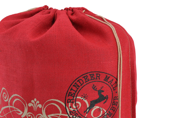 Red Hessian Christmas Gift Sack