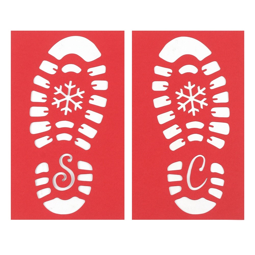 Santa Footprint Stencils