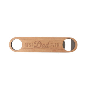 Become Dads official favourite with this beechwood bottle opener with an etched quirky quote and a metal opener.
