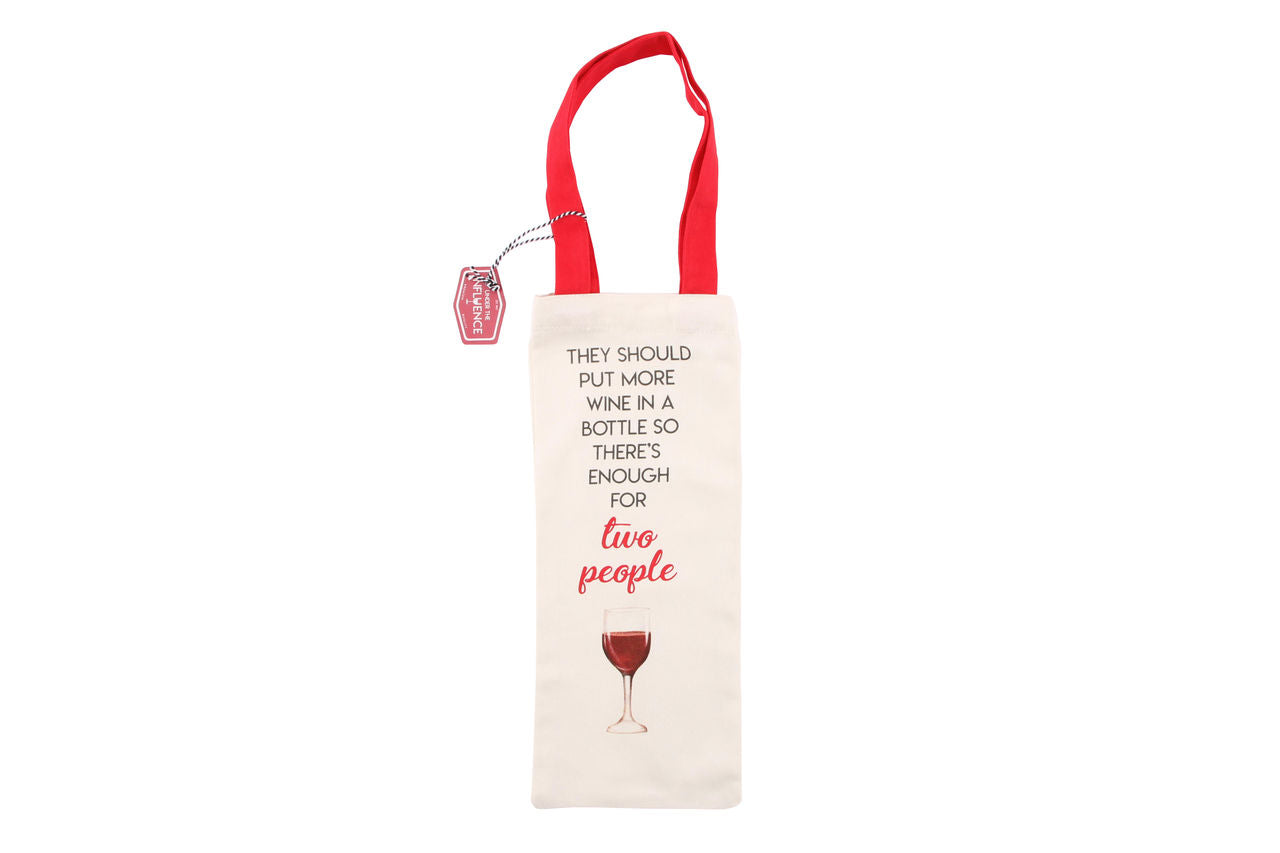 Wine Bottle Bag Canvas - Wine for 2 People