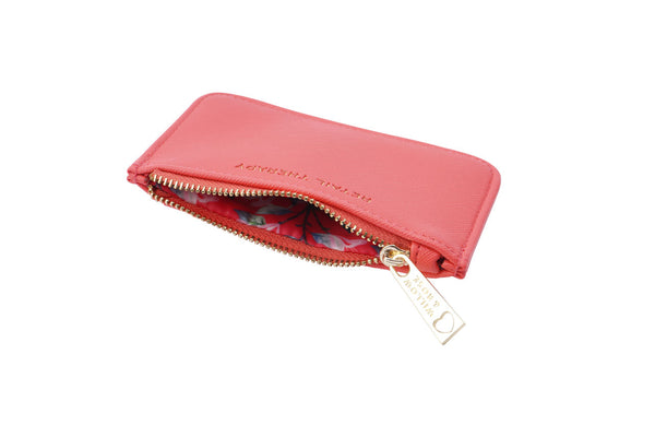 Coin Purse Card Holder - Coral - Retail Therapy