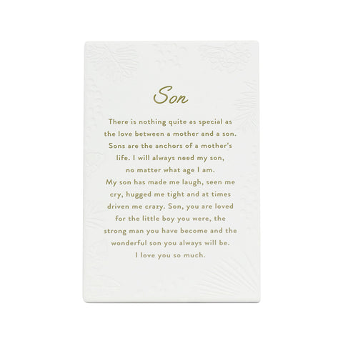 Inspired by their previous best-selling Life Quotes range, Precious Quotes include 12 different verses, with each Quote a meaningful gift idea for someone special. Conveying a custom themed message in a 3D embossed text upon delicate etched floral designs, each Precious Quote also comes with its own custom gift box that features exquisite gold foil detail and personalised ‚“To‚ and ‚“From‚ fields.