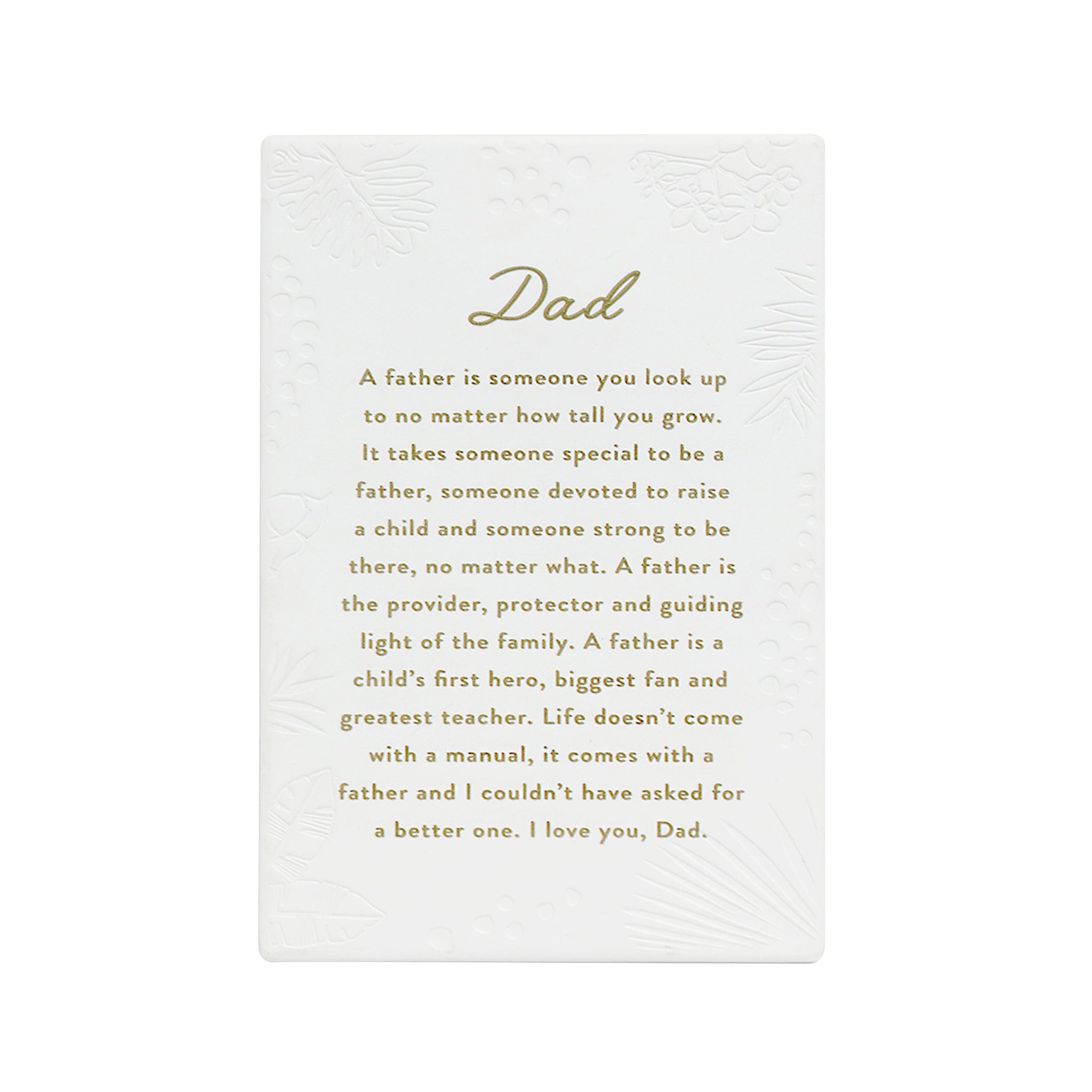 Inspired by their previous best-selling Life Quotes range, Precious Quotes include 12 different verses, with each Quote a meaningful gift idea for someone special. Conveying a custom themed message in a 3D embossed text upon delicate etched floral designs, each Precious Quote also comes with its own custom gift box that features exquisite gold foil detail and personalised ‚“To‚ and ‚“From‚ fields.