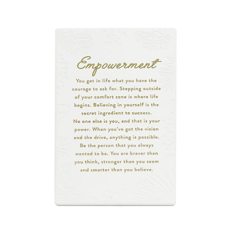 Inspired by their previous best-selling Life Quotes range, Precious Quotes include 12 different verses, with each Quote a meaningful gift idea for someone special. Conveying a custom themed message in a 3D embossed text upon delicate etched floral designs, each Precious Quote also comes with its own custom gift box that features exquisite gold foil detail and personalised ‚“To‚ and ‚“From‚ fields.