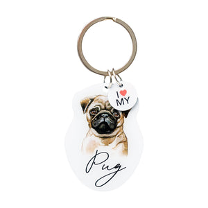 Splosh Pet Keyring - Pug