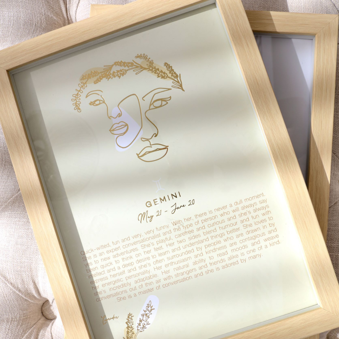 Splosh Mystique Framed Zodiac Print - Gemini