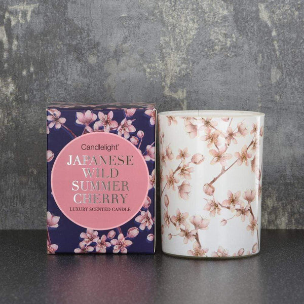 Candlelight Japan Small Wax Filled Pot Candle Japanese Wild Summer Cherry